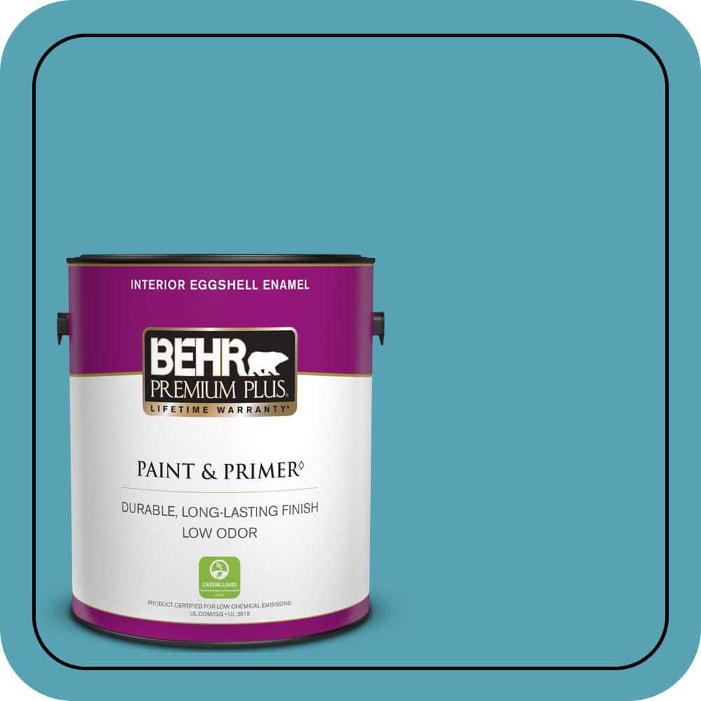 BEHR PREMIUM PLUS #M470-5 Explorer Blue Enamel Low Odor & Primer (1)