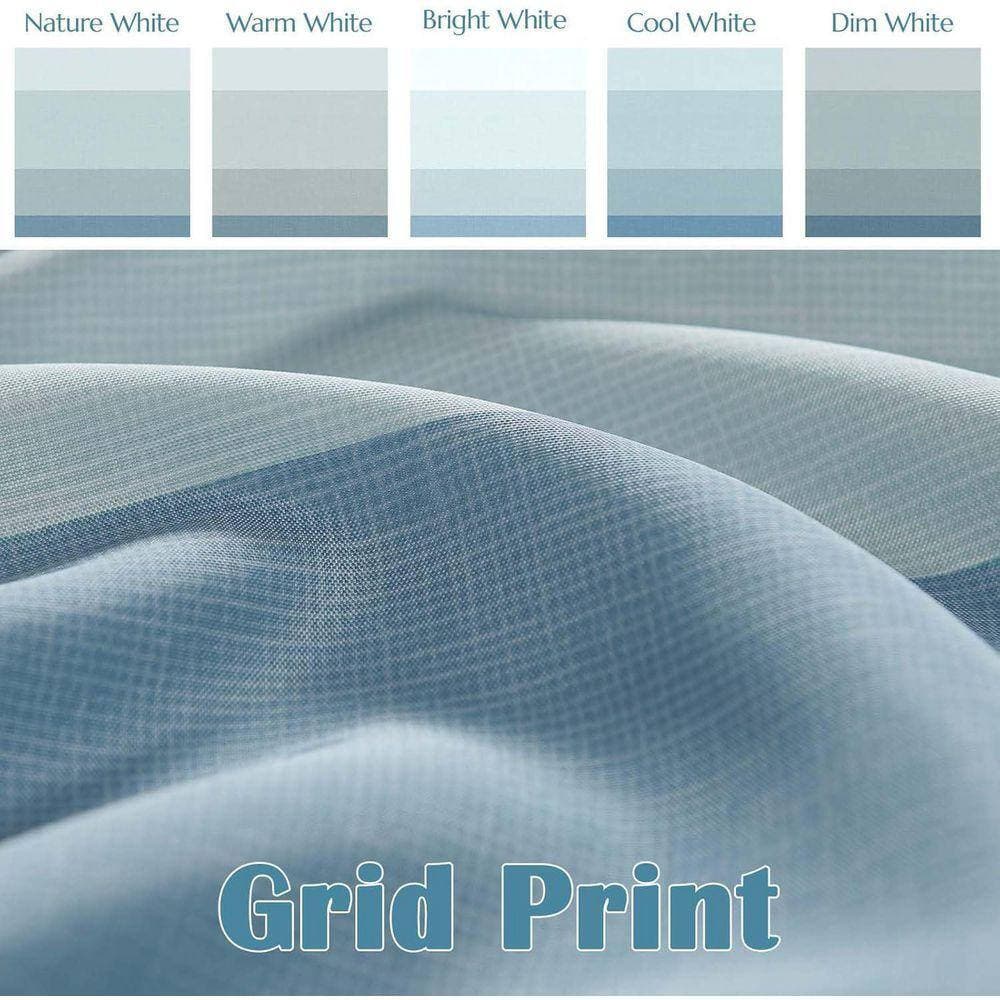 JFVKAF Ombre Ocean Blue Striped Shower Curtain Waterproof Fabric 70 x 72 in.es Modern Minimalist Design with 12 Hooks (3)