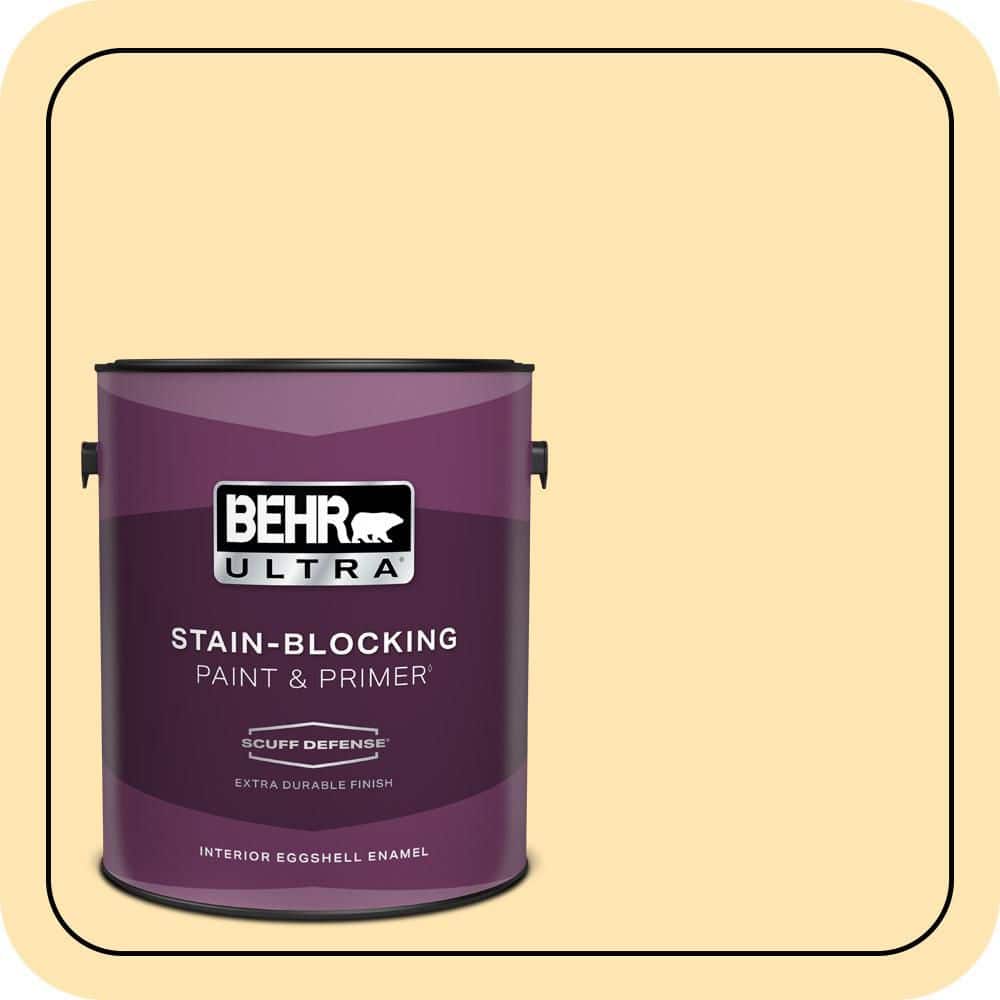 BEHR ULTRA 1 gal. #P260-3 Vanilla Ice Cream Extra Durable Eggshell Enamel Interior Paint & Primer