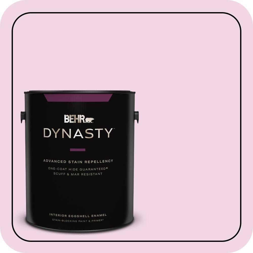 BEHR DYNASTY 1 gal. #680A-1 Candy Tuft Eggshell Enamel Interior Stain-Blocking Paint & Primer