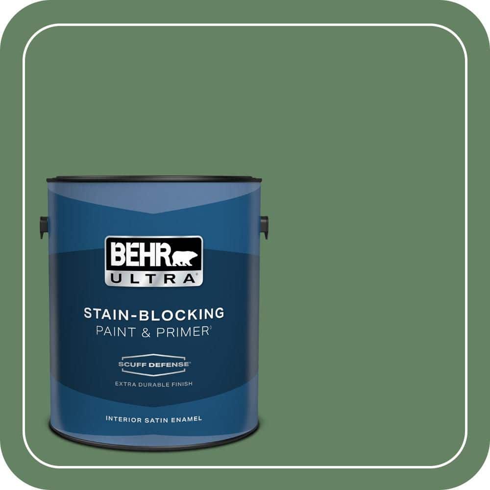 BEHR ULTRA 1 gal. #S400-6 Tuscan Herbs Extra Durable Satin Enamel Interior Paint & Primer (1)
