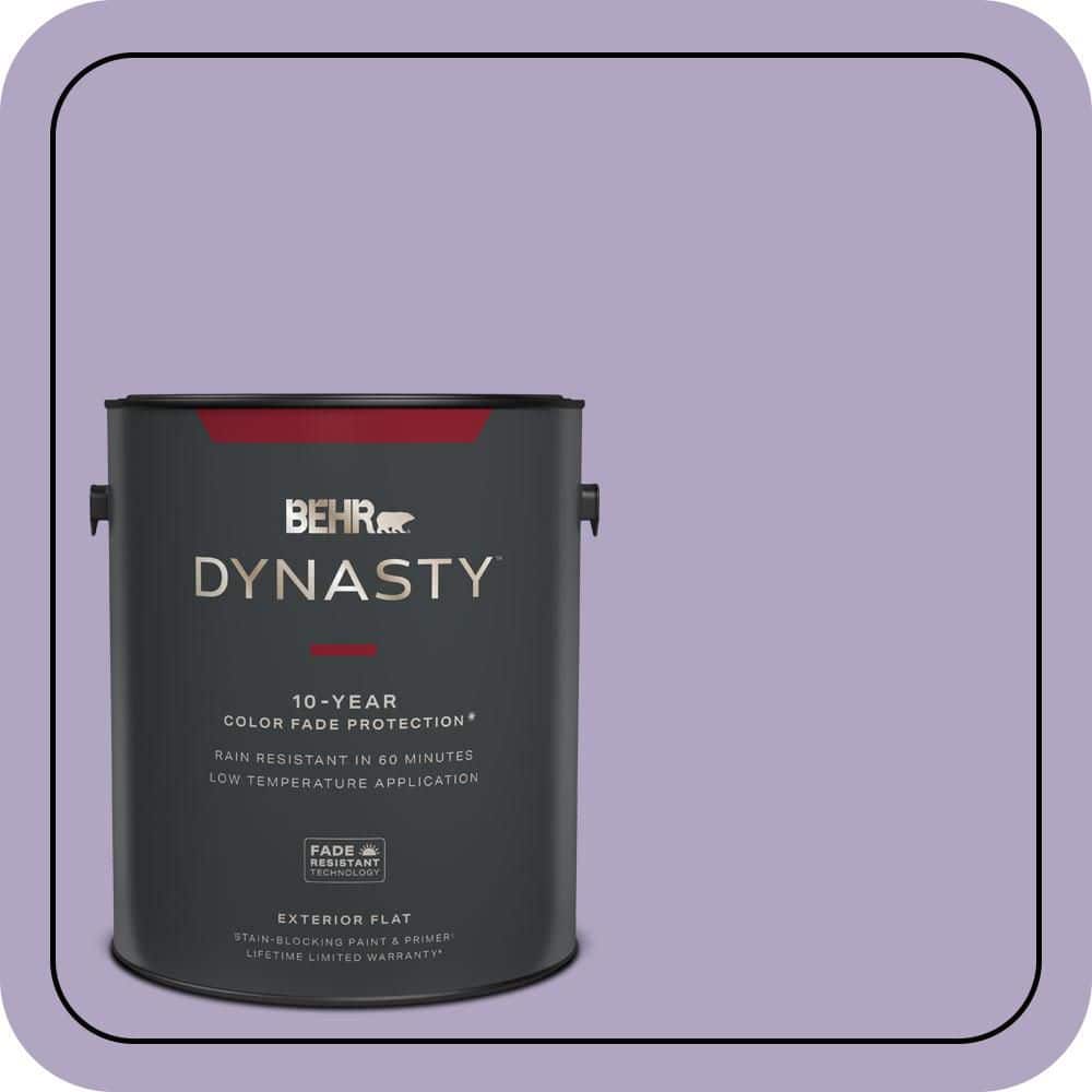 BEHR DYNASTY 1 gal. #650D-4 Winter Amethyst Flat Exterior Stain-Blocking Paint & Primer