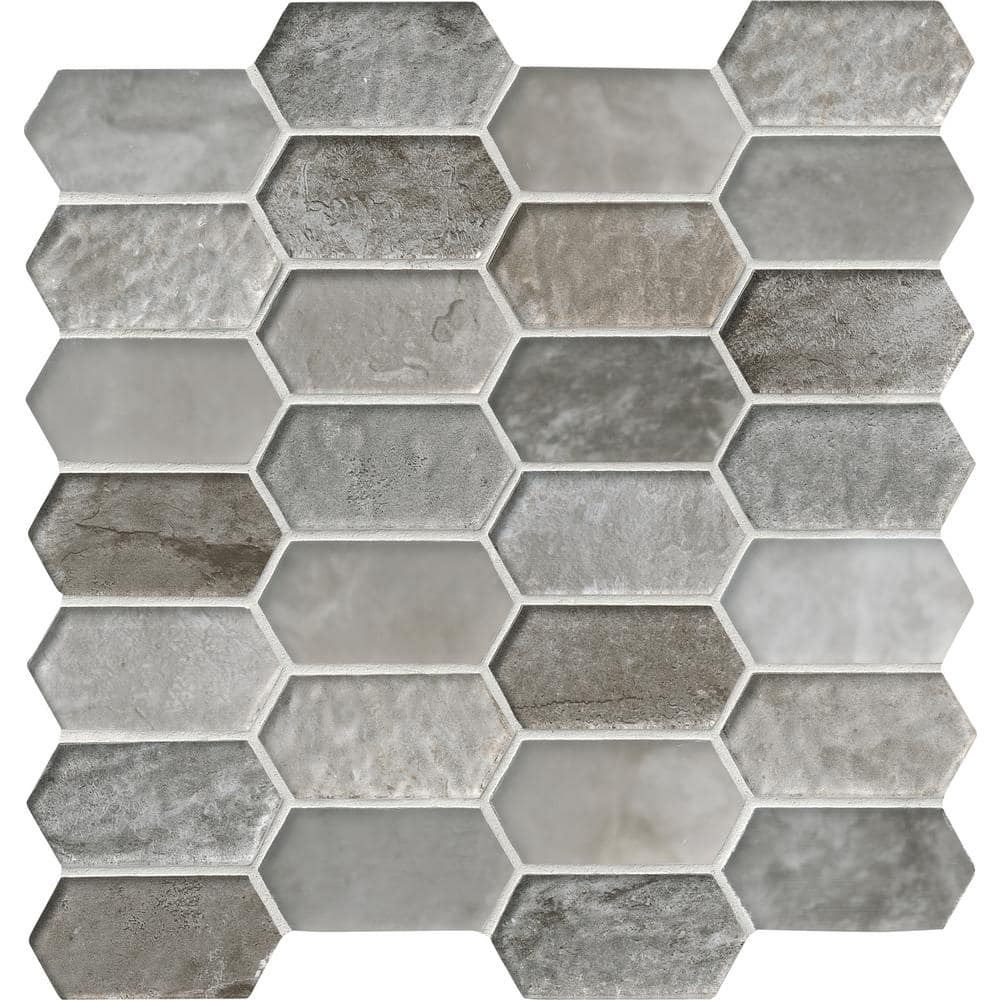 MSI Savoy Picket 12 in. x 13 in. x 0.31 in. Glass Mesh-Mounted Mosaic Wall Tile (1 sq. ft./Each)