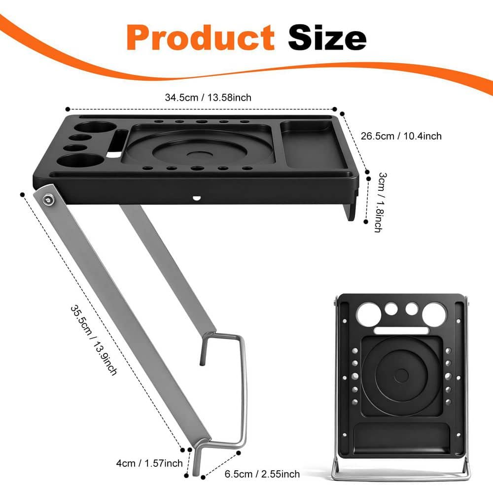 Helhom Multi-Purpose Ladder Accessory Project Tray, Tray for Most Standard Ladders, 55 lb. Weight Rating for Screwdriver (2)