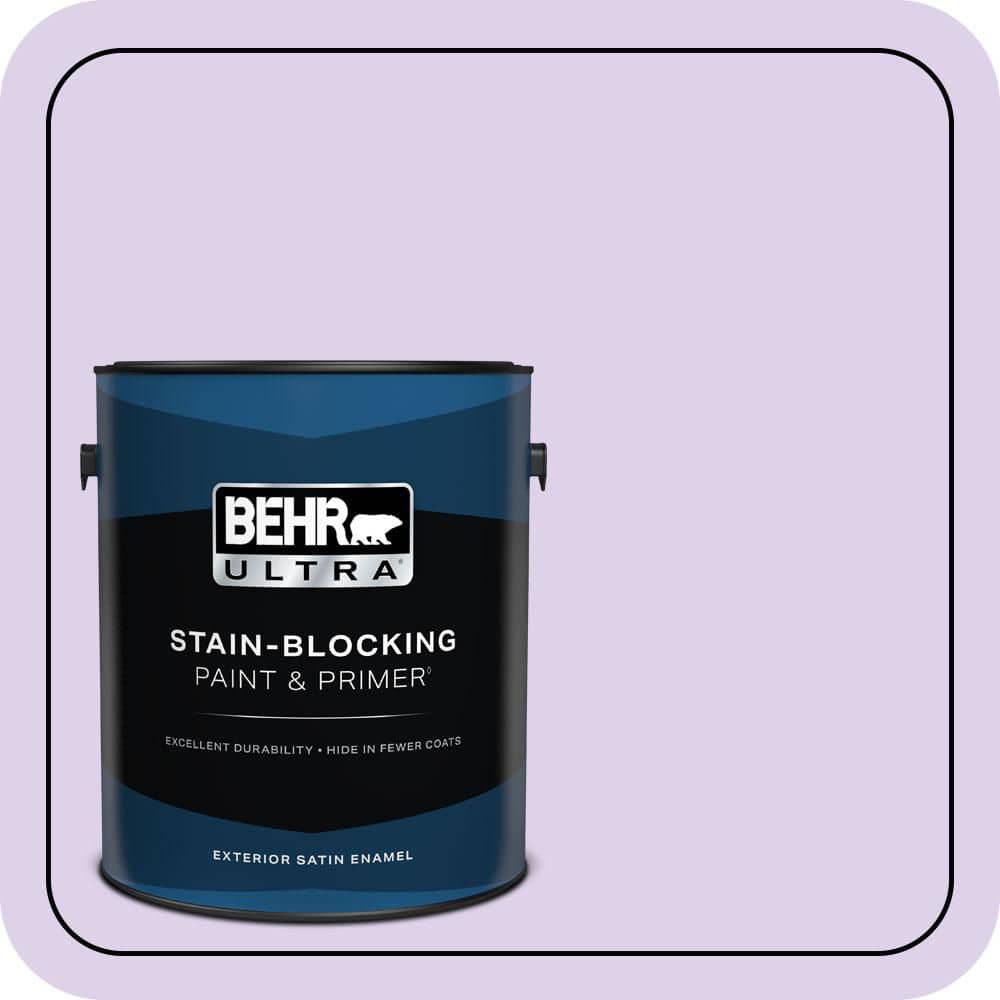 BEHR ULTRA 1 gal. #P570-1 Teary Eyed Satin Enamel Exterior Paint & Primer