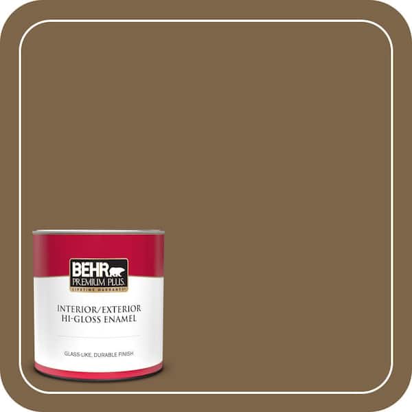 BEHR PREMIUM PLUS 1 qt. #PPU4-19 Arts and Crafts Hi-Gloss Enamel Interior/Exterior Paint & Primer (2)