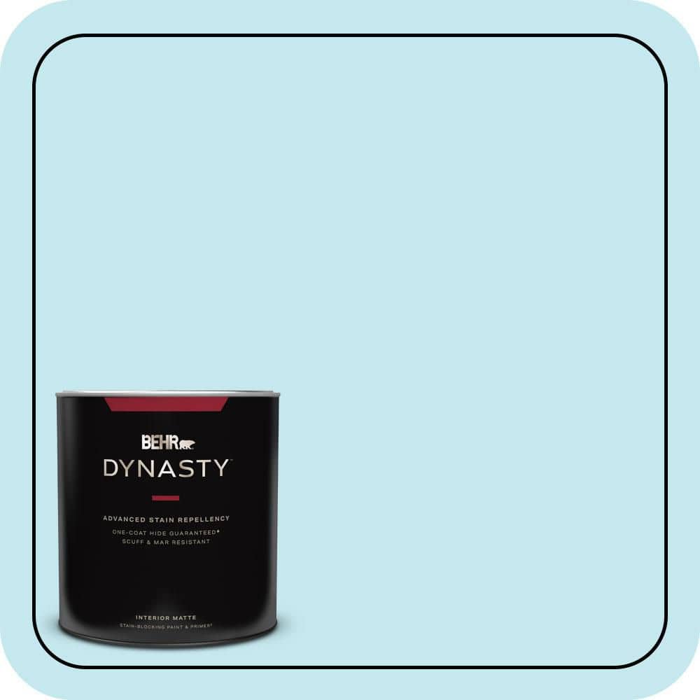 BEHR DYNASTY 1 qt. #P480-1 Niagara Mist Matte Interior Stain-Blocking Paint & Primer