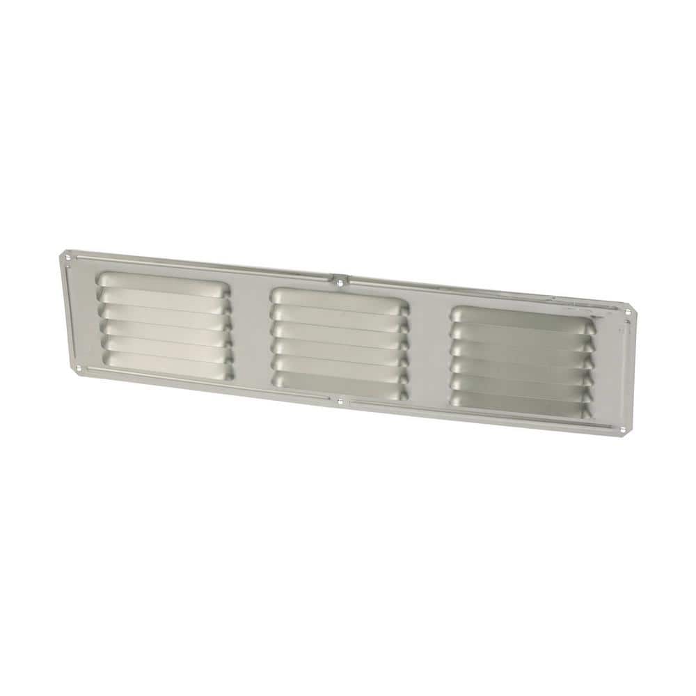 Air Vent 16 in. x 4 in. Rectangular Mill Finish Weather Resistant Aluminum Soffit Vent
