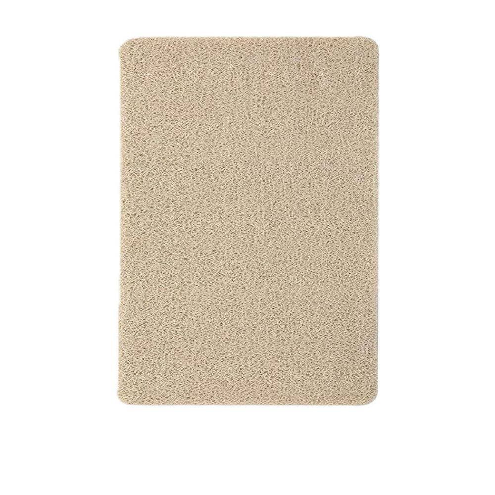 Numhew 40 in. x 16 in. Non Slip PVC Bath Mat in Beige, Foot Scrubber Anti Slip Fast Drying Shower Mat for Tub, Floor, Bathroom (2)
