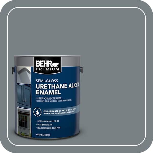 BEHR PREMIUM 1 gal. #BNC-39 Peak Point Urethane Alkyd Semi-Gloss Enamel Interior/Exterior Paint (2)