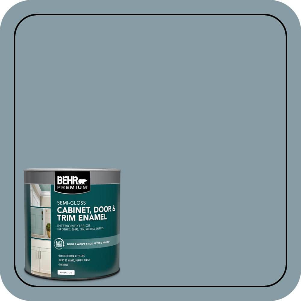 BEHR PREMIUM 1 qt. #MQ5-27 Rainy Season Semi-Gloss Enamel Interior/Exterior Cabinet, Door & Trim Paint