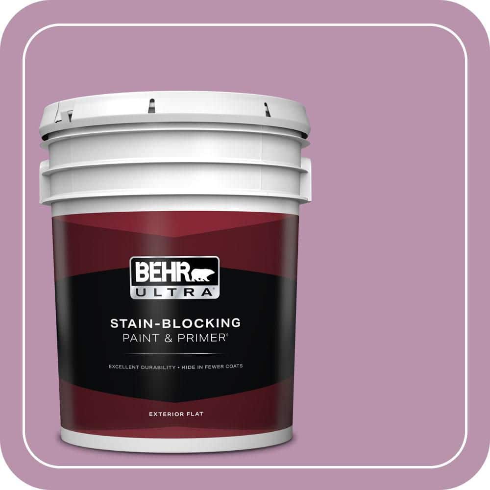 BEHR ULTRA 5 gal. #680D-5 Bed of Roses Flat Exterior Paint & Primer