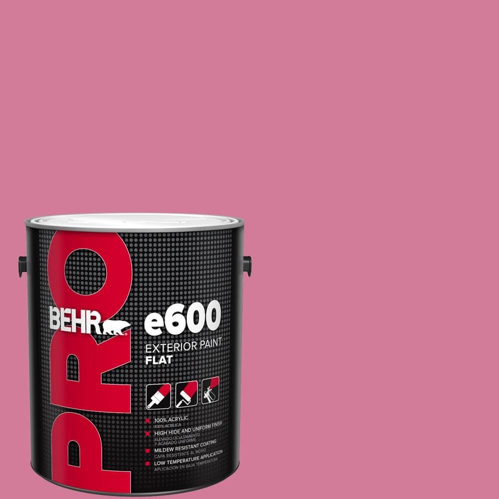 BEHR PRO 1 gal. #P130-5 Little Bow Pink Flat Exterior Paint