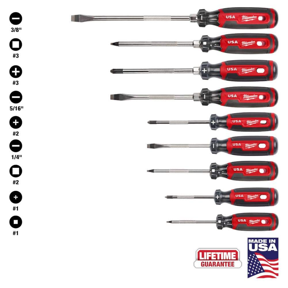 Milwaukee Screwdriver Kit with Cushion Grip (9-Piece) (1)