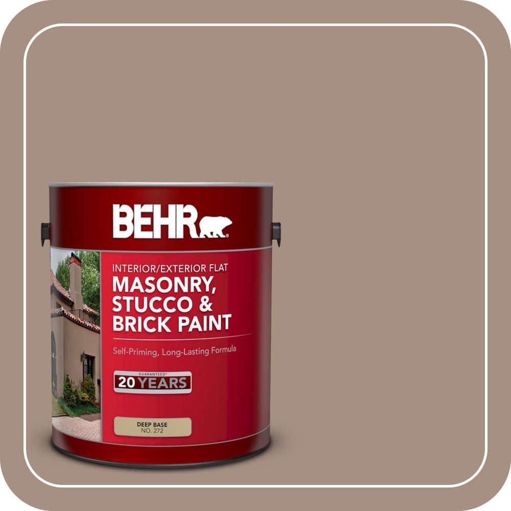 BEHR 1 gal. #ECC-56-1 Beach Cabana Flat Interior/Exterior Masonry, Stucco and Brick Paint (1)