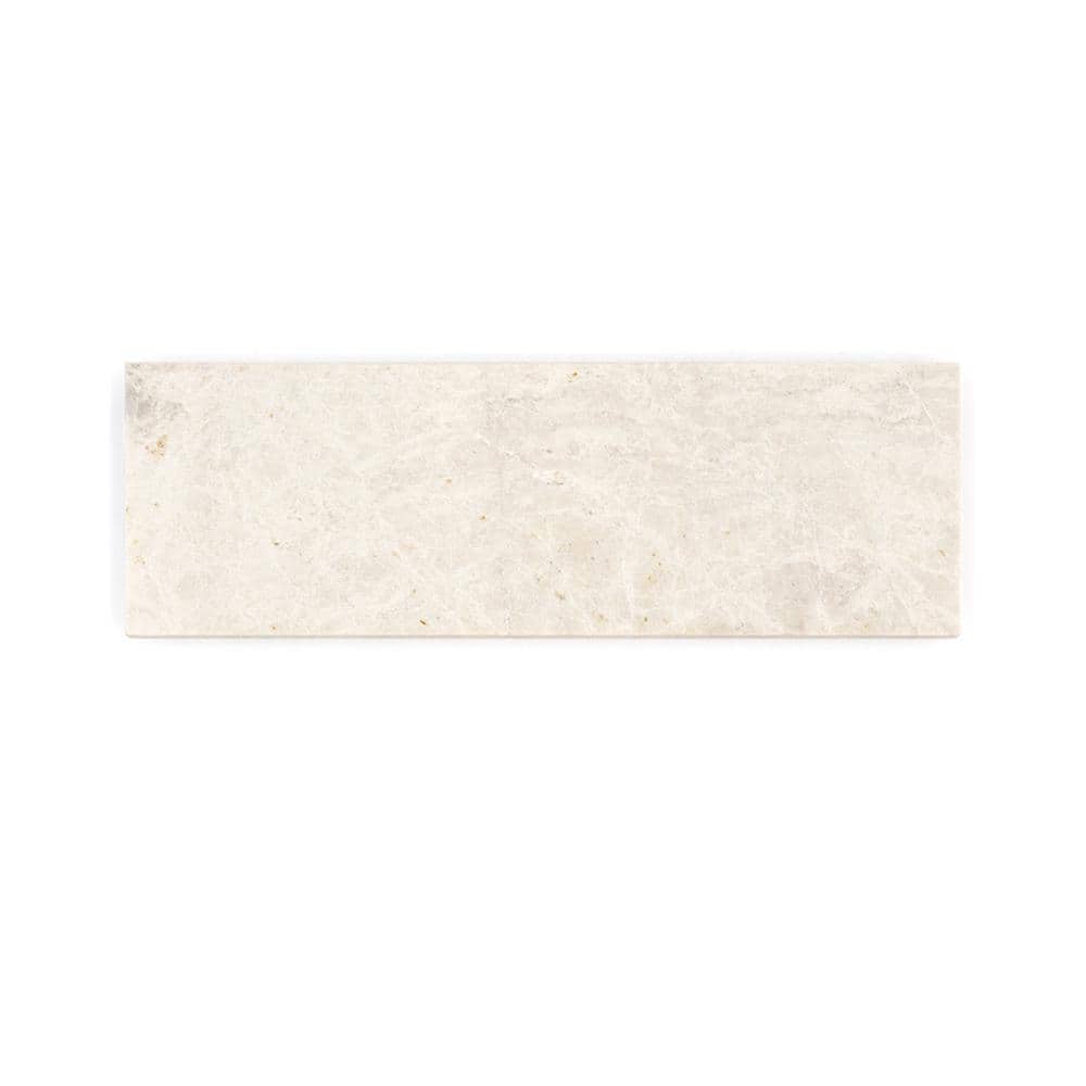 Jeffrey Court Vanilla Cream 4 in x 12 in Honed Subway Marble Wall and Floor Tile (0.333 sq. ft./Each)