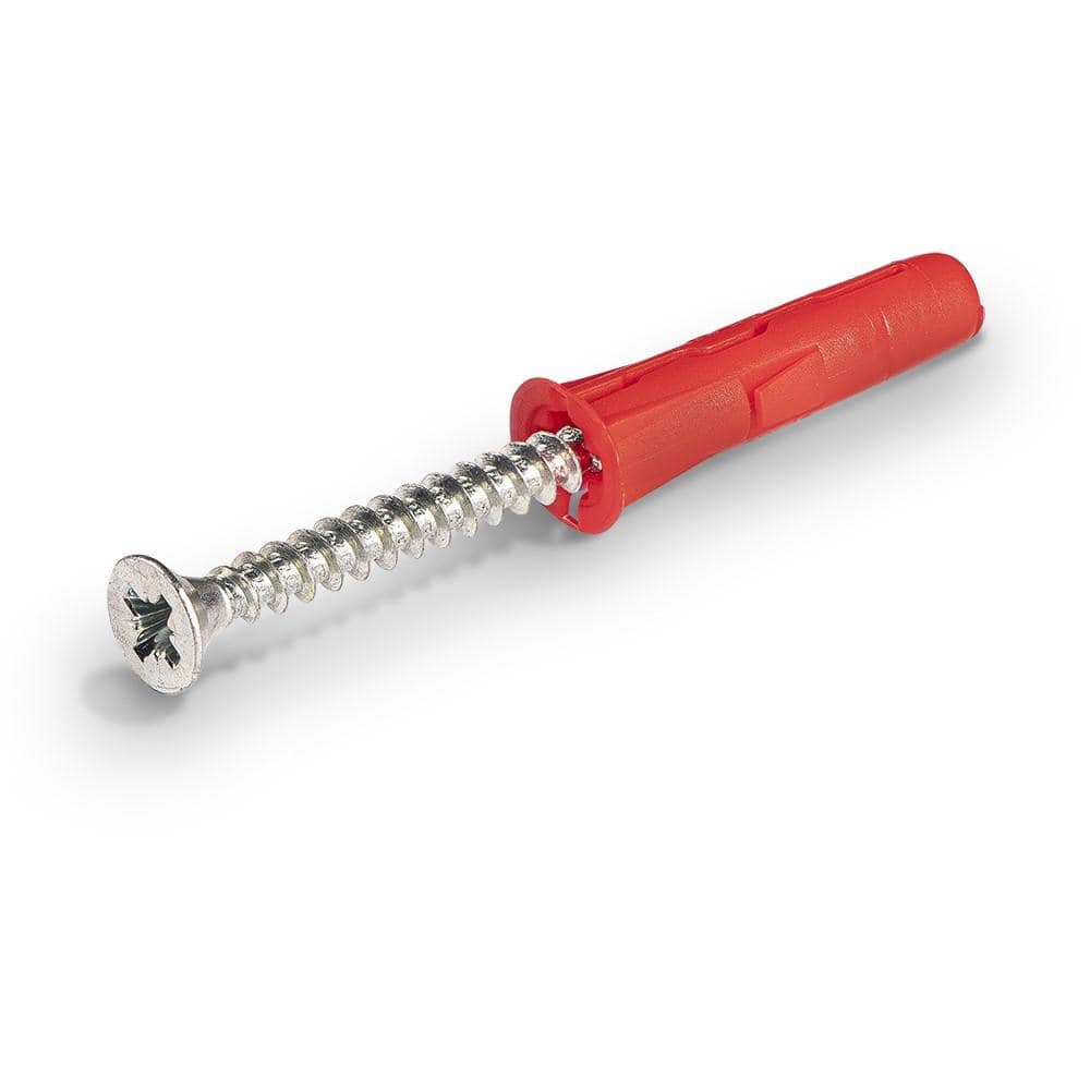 Rawlplug UNO 1/4 in. x 1-1/8 in. Multi-Material Wall Anchors with Screws #7 x 1-1/2 in. 19 lbs. (100-pack) (2)