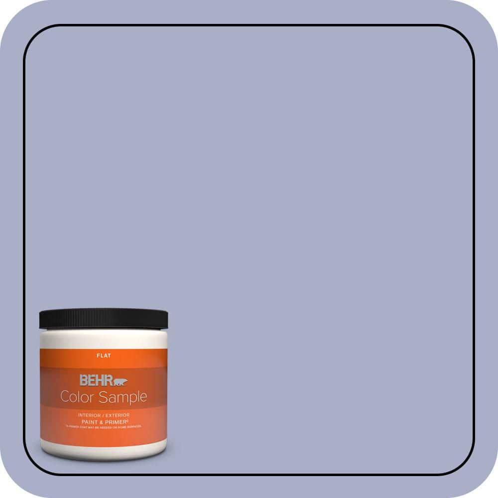 BEHR PREMIUM PLUS 8 oz. #S540-3 Meadow Phlox Flat Interior/Exterior Paint & Primer Color Sample