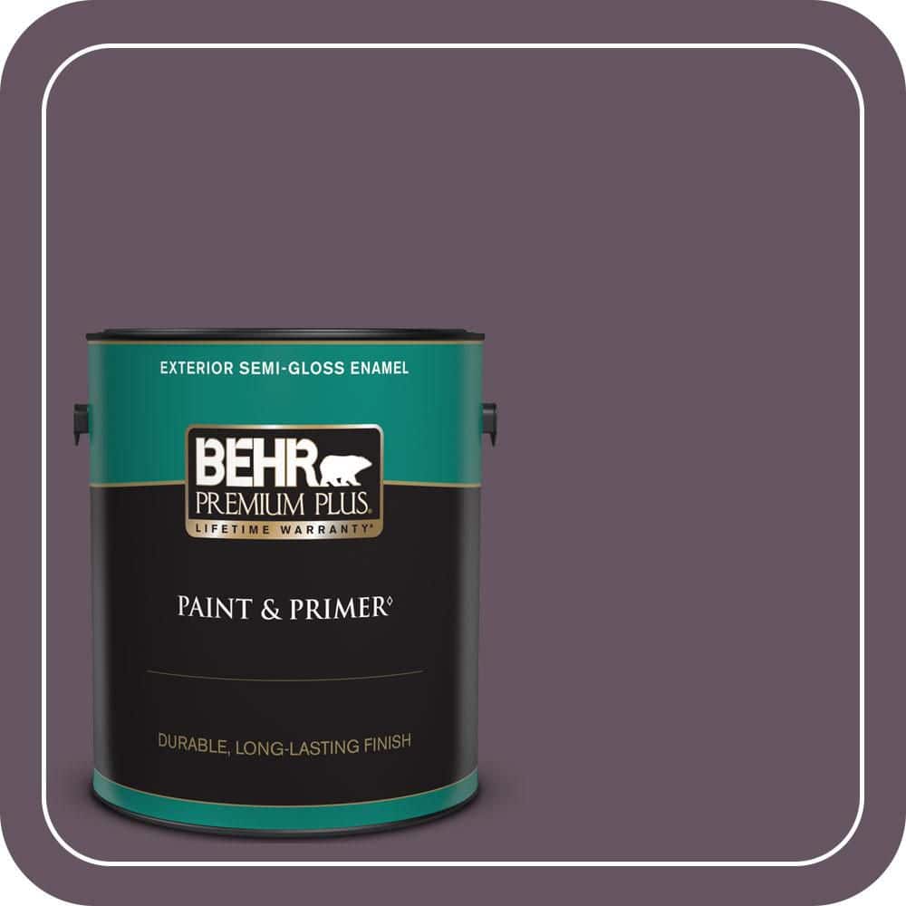 BEHR PREMIUM PLUS 1 gal. #690F-7 Indulgent Semi-Gloss Enamel Exterior Paint & Primer