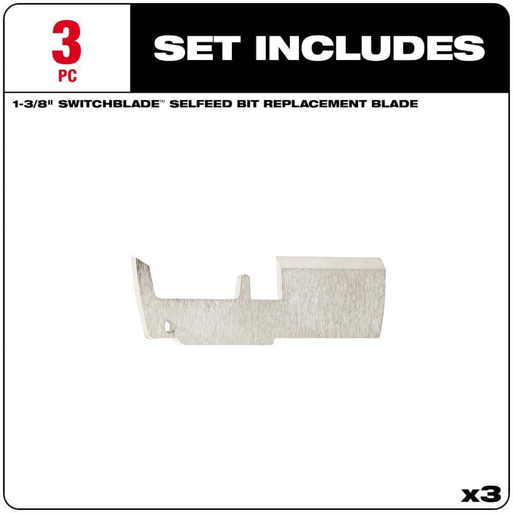 Milwaukee 1-3/8 in. Switchblade Replacement Blade (3-Pack) (3)