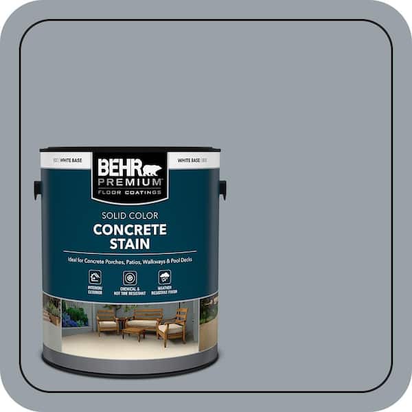 BEHR PREMIUM 1 gal. #PFC-57 Silver Spur Solid Color Flat Interior/Exterior Concrete Stain (2)