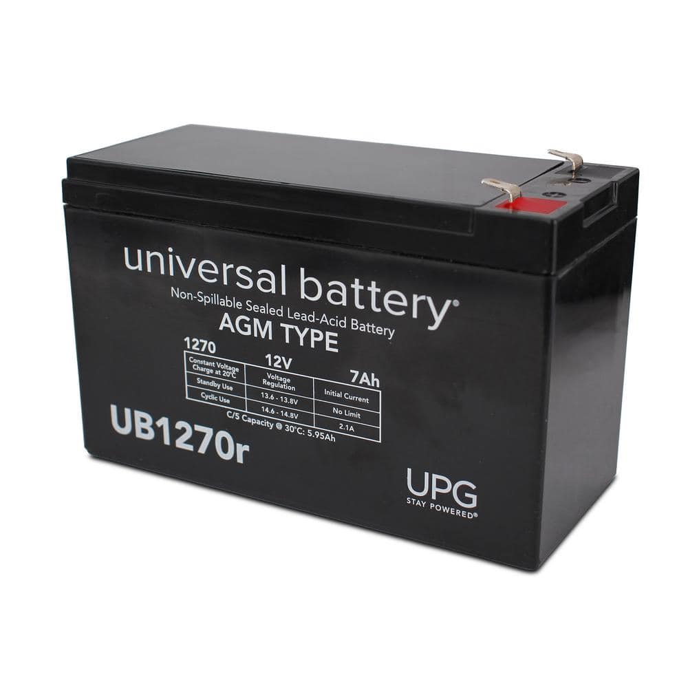 UPG 12-Volt 7 Ah F1 Terminal Sealed Lead Acid (SLA) AGM Rechargeable Battery