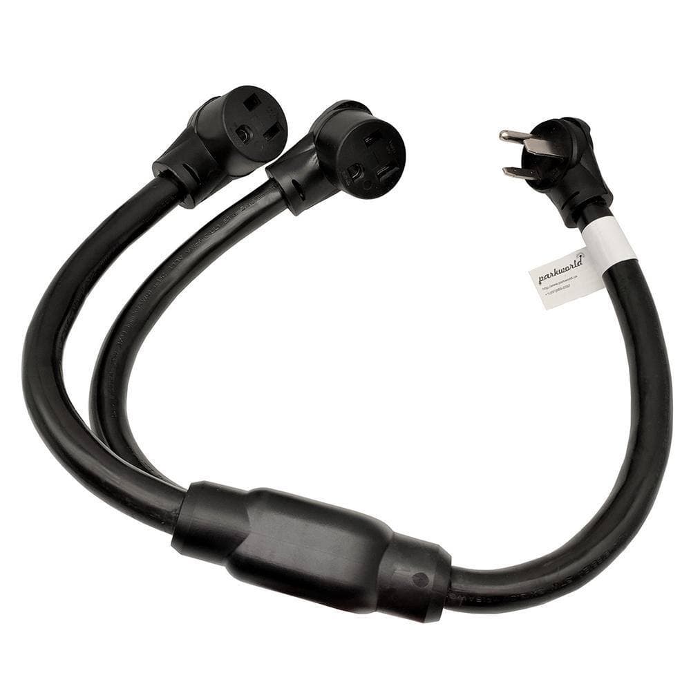 parkworld 3 ft. 6/3 STW 3-Wire Welder 50 Amp 6-50 Splitter Cord NEMA 6-50P Plug to (2) 6-50R Receptacle Y Adapter Cord (2)