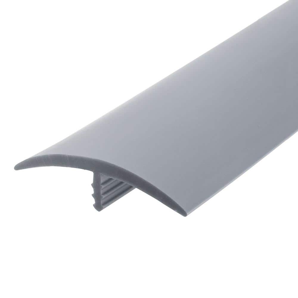 Outwater 1-1/2 in. Silver Flexible Polyethylene Center Barb Hobbyist Pack Bumper Tee Moulding Edging 12 ft. long Coil (1)