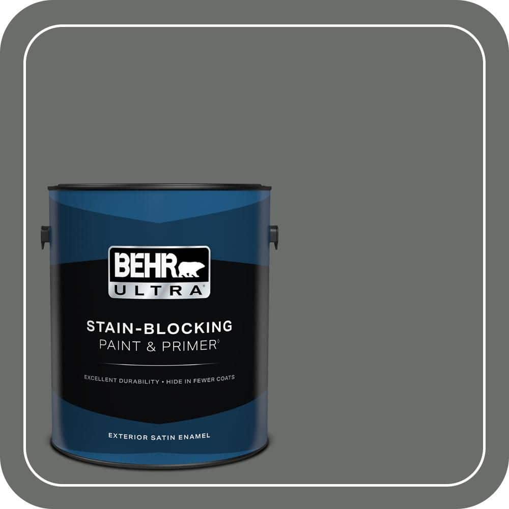BEHR ULTRA 1 gal. #PPU25-03 Shadows Satin Enamel Exterior Paint & Primer