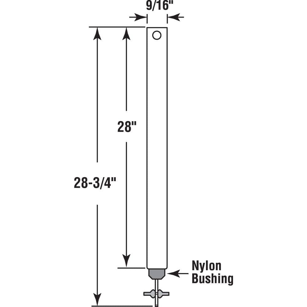 Prime-Line 28 in. x 9/16 in. Spiral Non-Tilt Balance, Red Tip (Single Pack) (2)