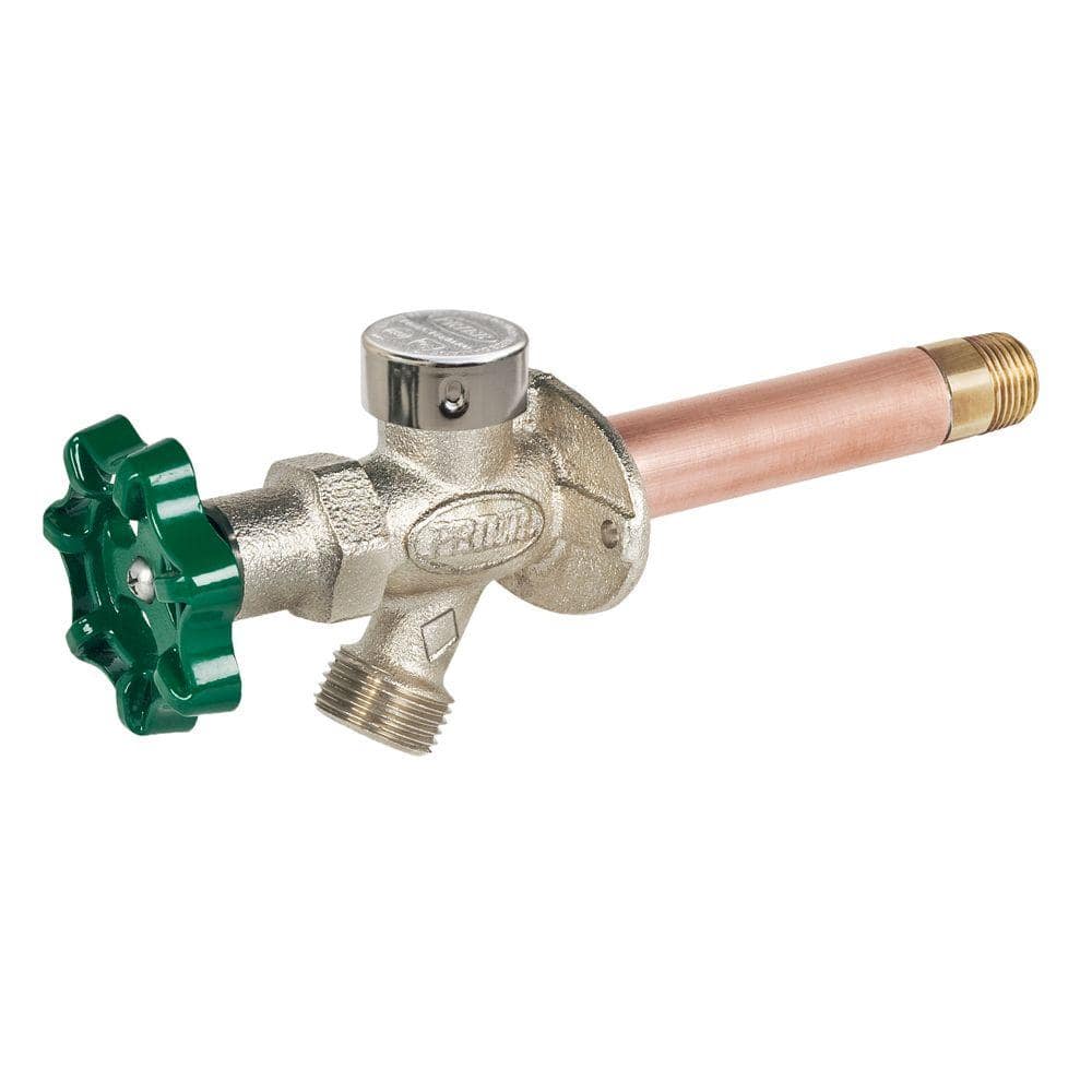 Prier Products 1/2 in. x 10 in. Brass MPT x SWT Heavy-Duty Frost Free Anti-Siphon Outdoor Wall Hydrant