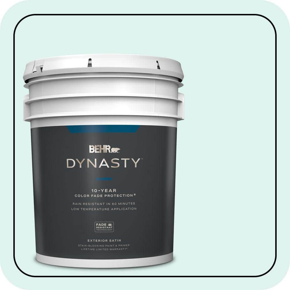 BEHR DYNASTY 5 gal. #500A-1 Glacier Bay Satin Enamel Exterior Stain-Blocking Paint & Primer