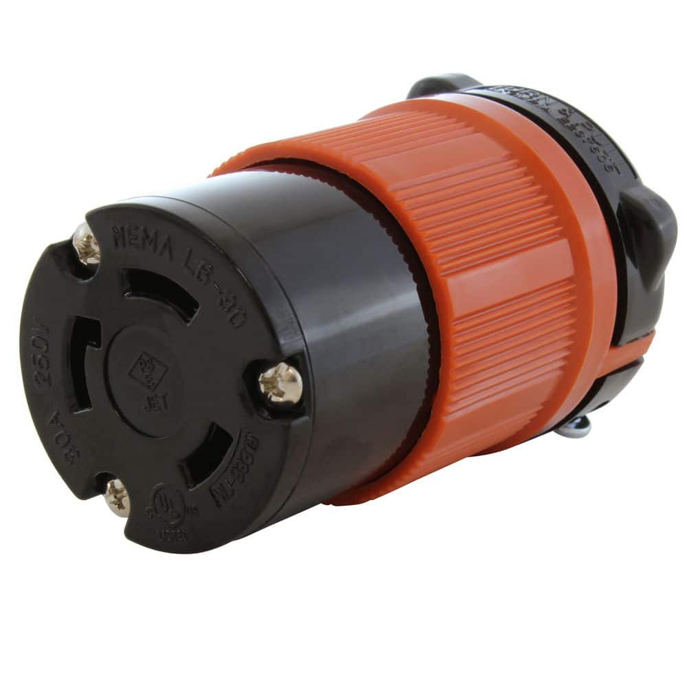 AC WORKS NEMA L6-30R 30A 250V 3-Prong Locking Female Connector with UL, C-UL Approval (1)