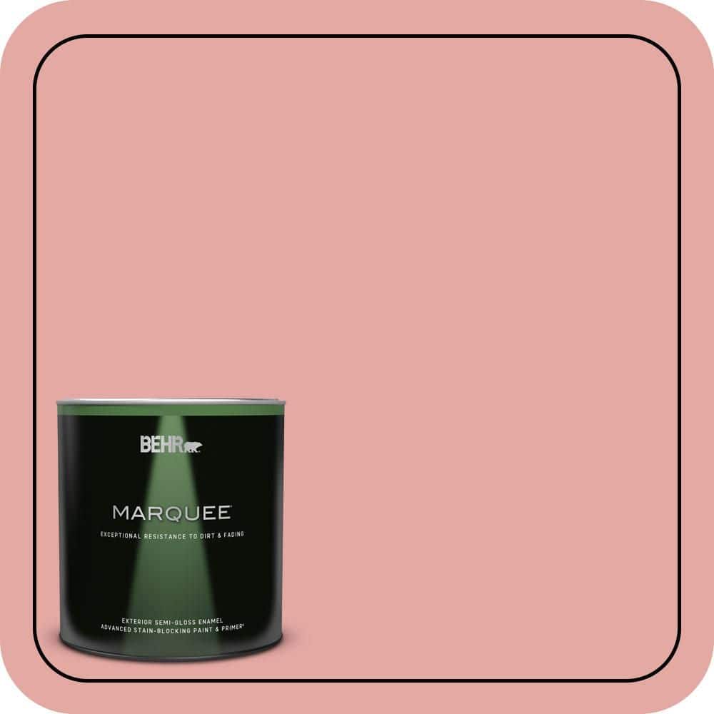 BEHR MARQUEE 1 qt. #MQ4-03 Coral Fountain Semi-Gloss Enamel Exterior Paint & Primer (2)