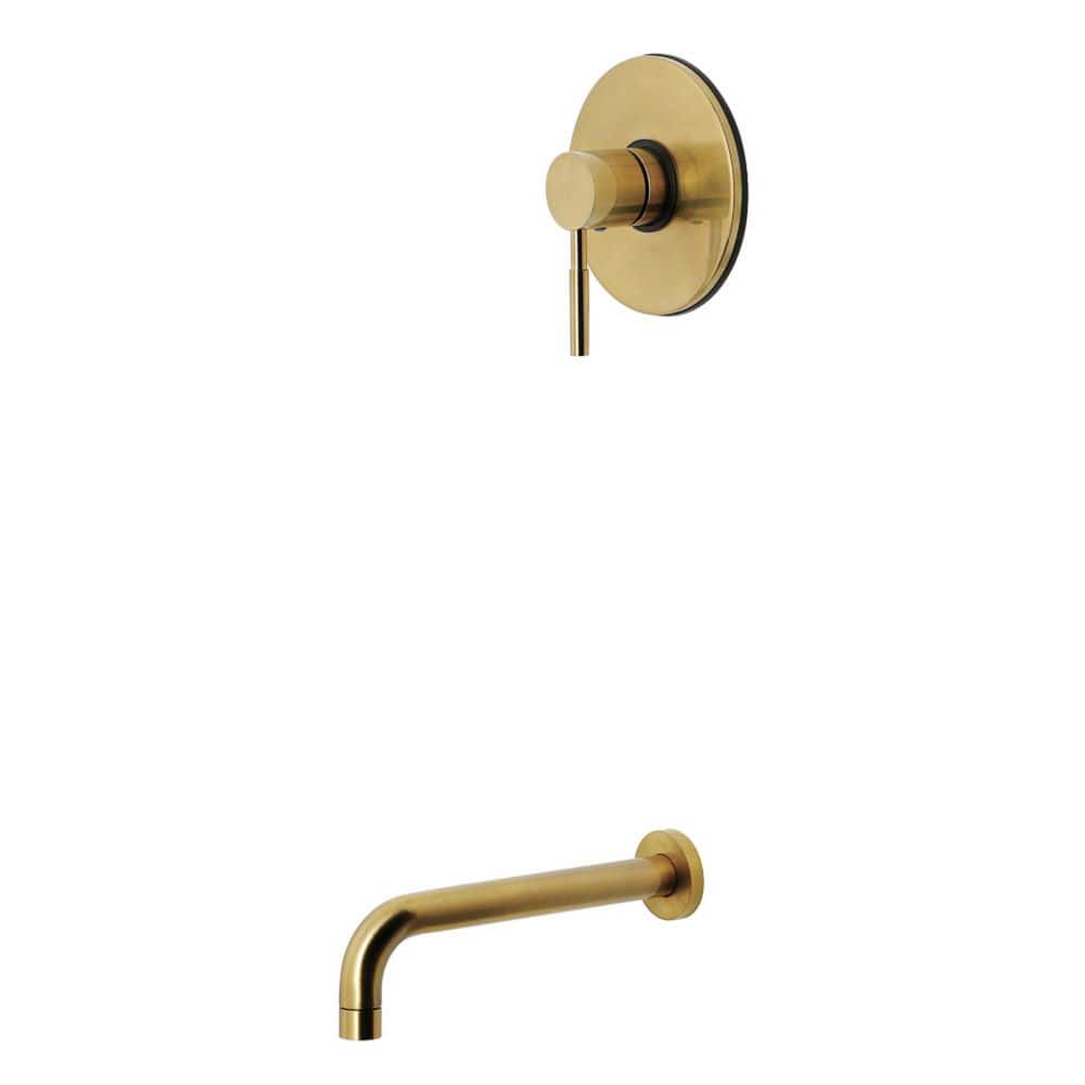 Kingston Brass Concord 1-Handle 1-Spray Tub and Shower Faucet 1.8 GPM in Brushed Brass (1)
