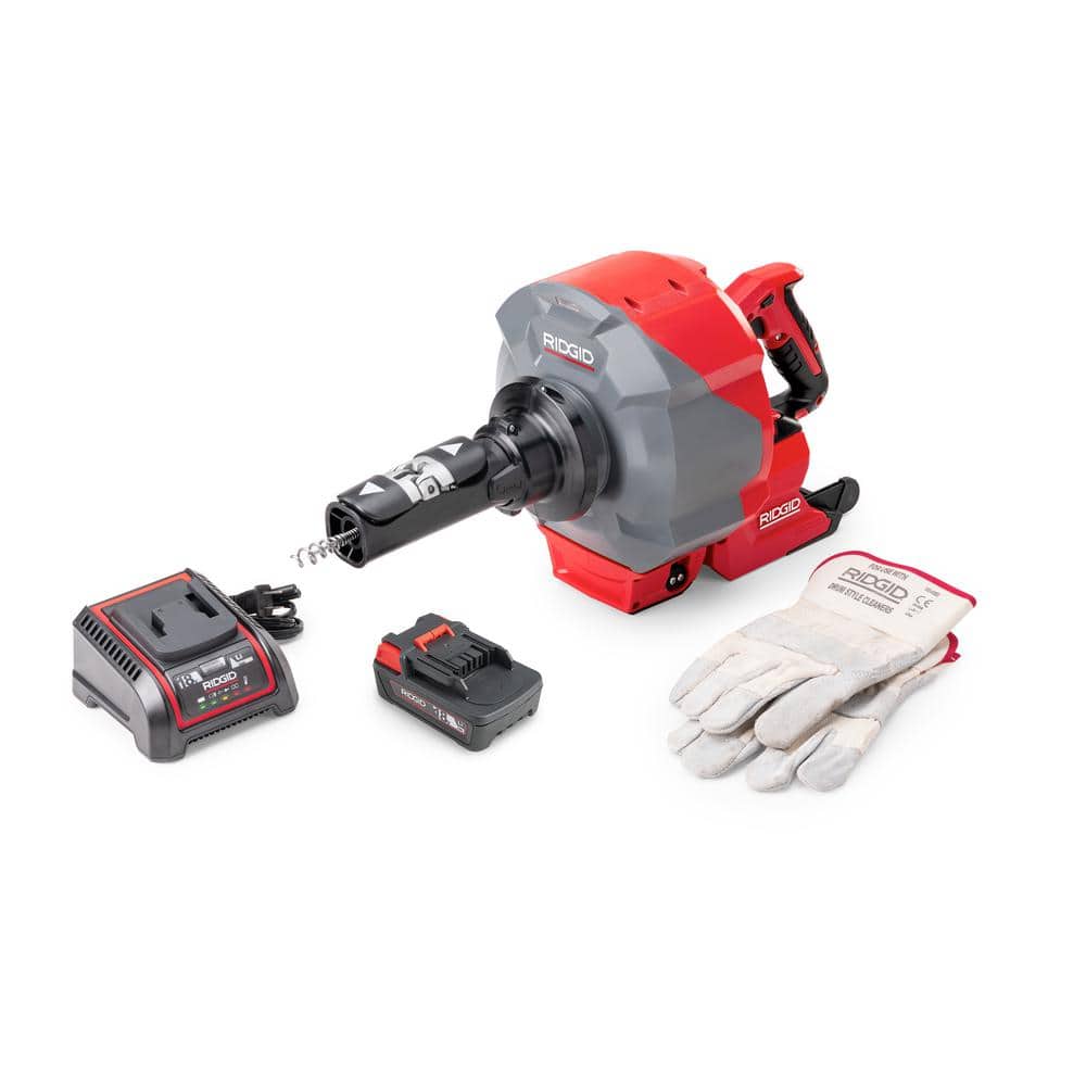 RIDGID K-46 Cordless SinkSnake with 5/16 in. x 25 ft. IC Cable, 18V 2.5Ah Battery and Charger (1)