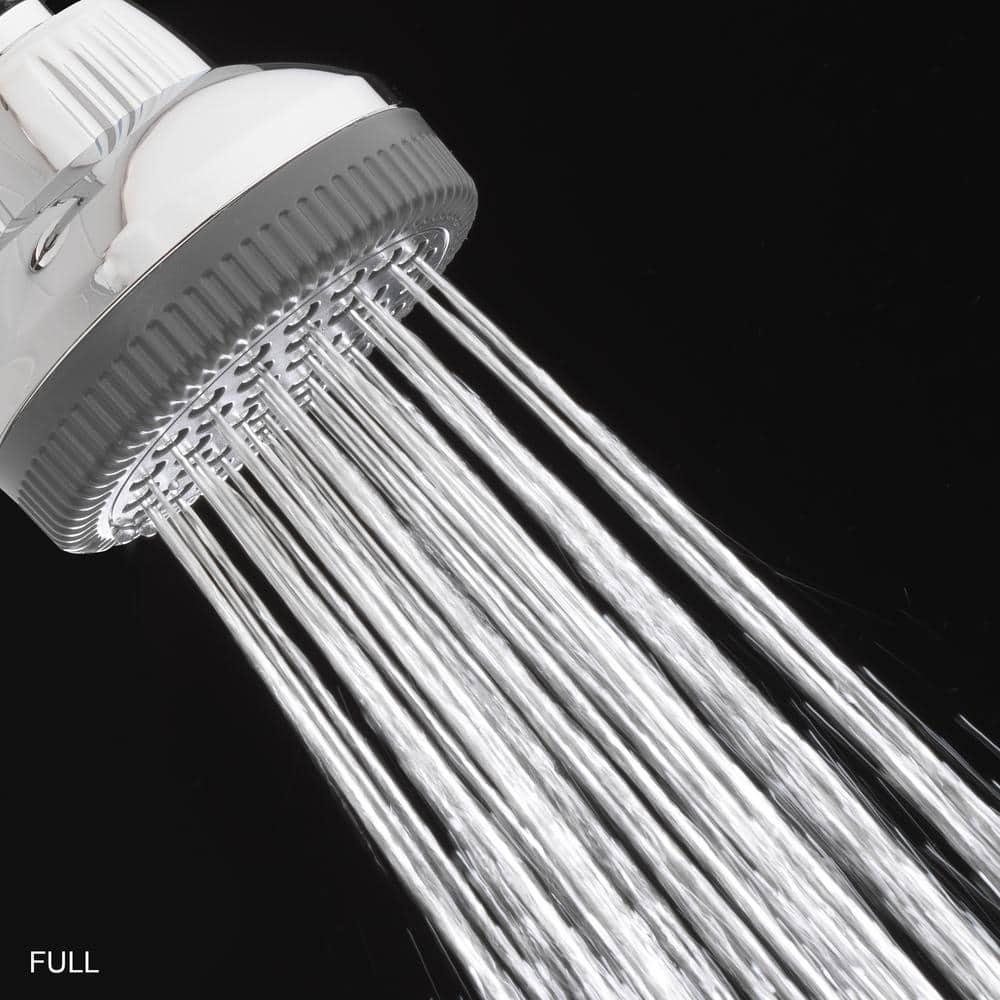 Glacier Bay 1-Spray 1.4 in. Single Wall Mount Fixed Shower Head in Chrome (4)
