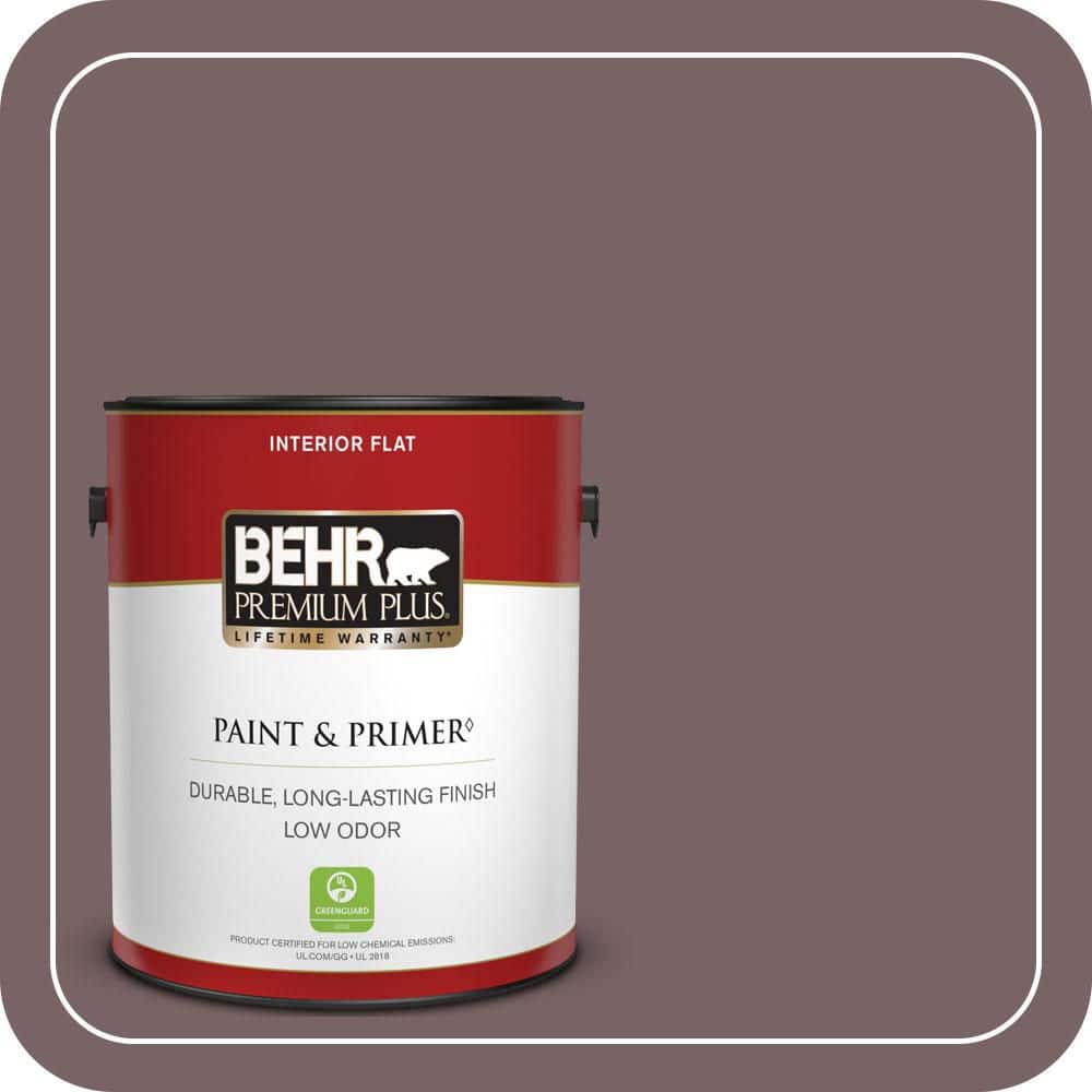 BEHR PREMIUM PLUS 1 gal. #PPU1-03 Tibetan Temple Flat Low Odor Interior Paint & Primer