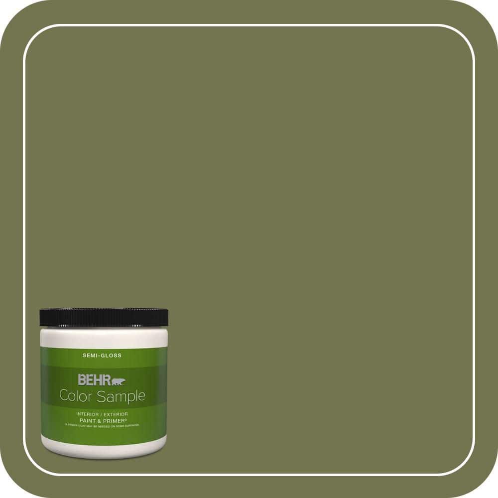 BEHR PREMIUM PLUS #S360-6 Secret Meadow Flat Interior/Exterior Paint & Primer Color Sample (1)