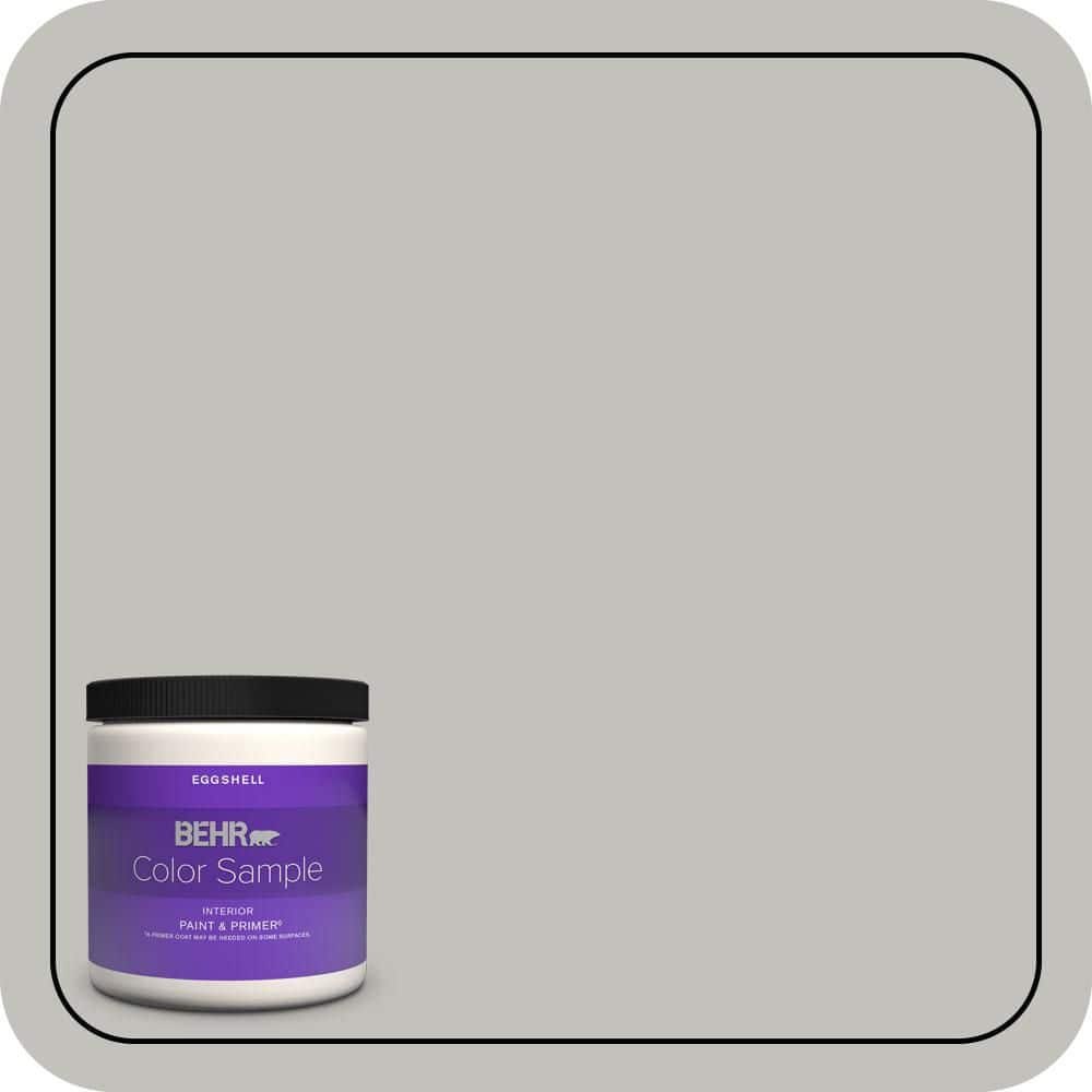 BEHR PREMIUM PLUS #QE-50 Gull Gray Enamel & Primer Color Sample (1)