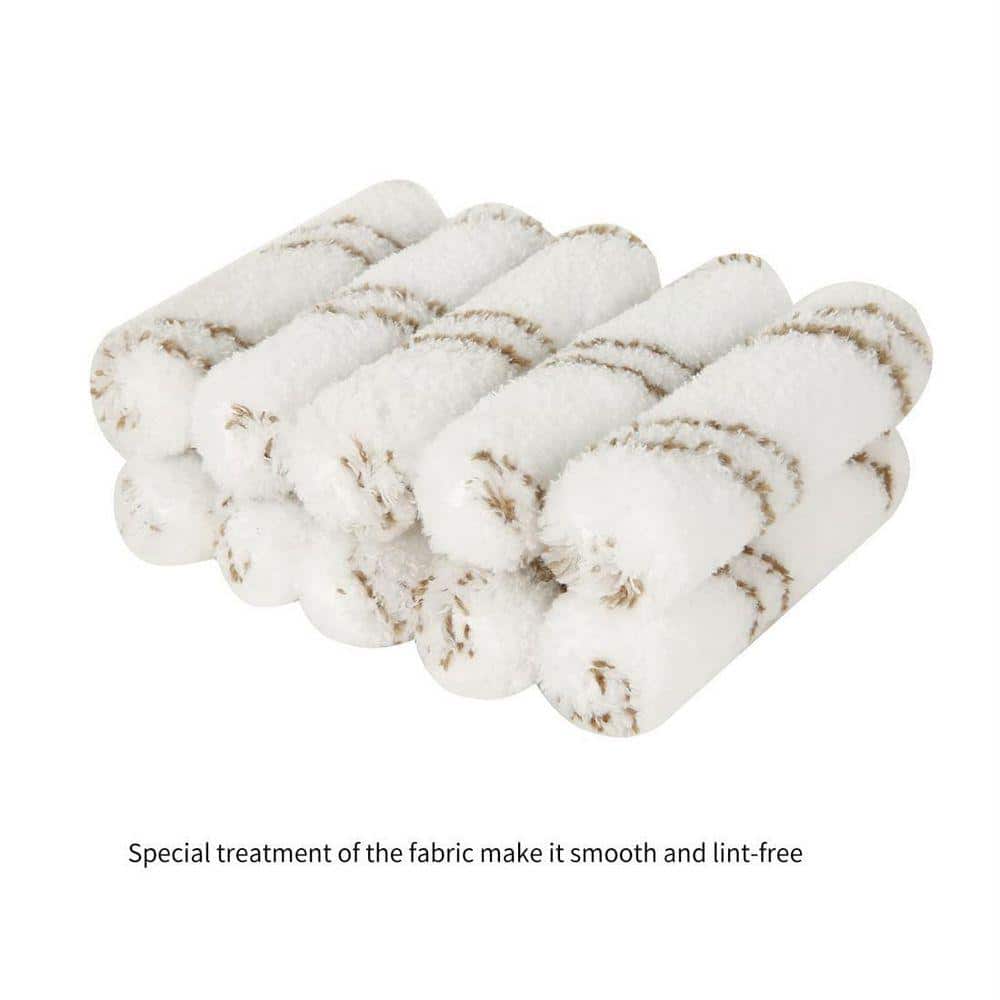 Dracelo 4 in. x 1/3 in. Microfiber Paint Roller Covers (10-Pack ) (2)