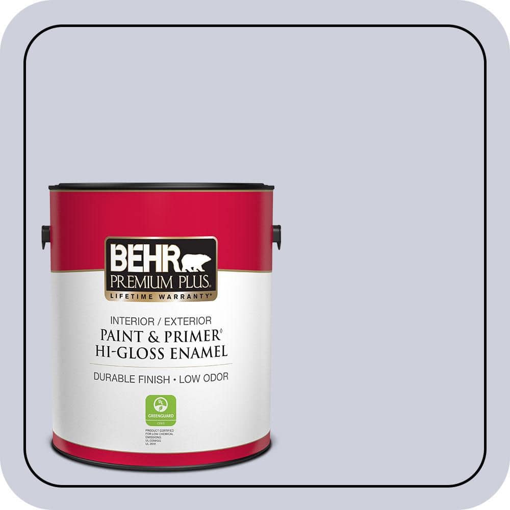 BEHR PREMIUM PLUS 1 gal. #640E-3 Simplicity Hi-Gloss Enamel Interior/Exterior Paint & Primer