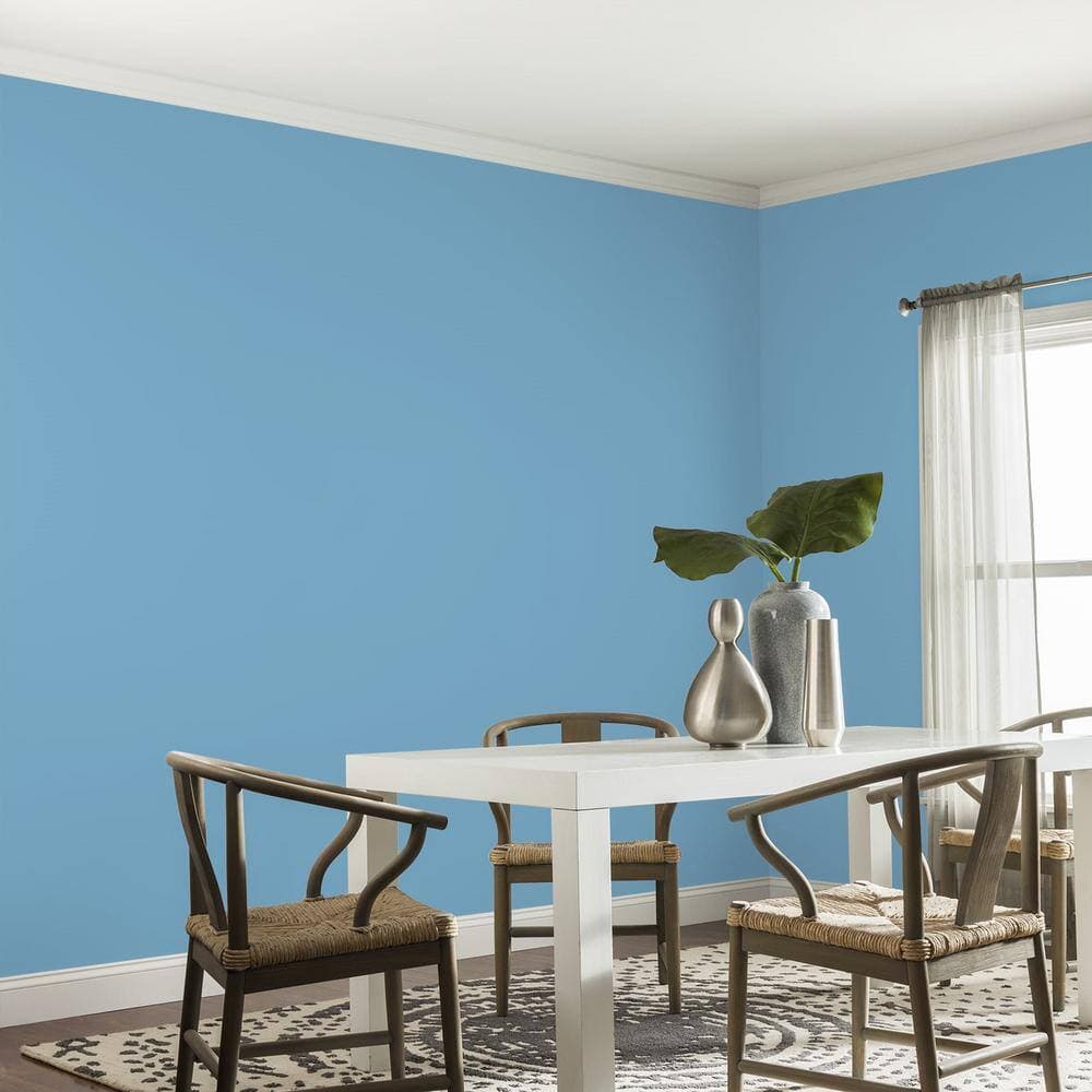Glidden Premium 1 qt. PPG1158-4 Serene Sea Eggshell Interior Latex Paint (4)