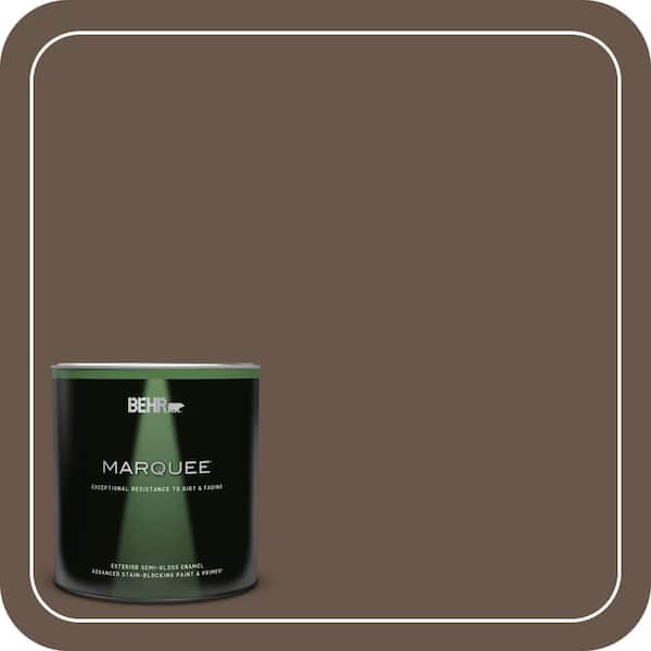 BEHR MARQUEE 1 qt. #PPU5-18 Chocolate Swirl Semi-Gloss Enamel Exterior Paint & Primer (2)