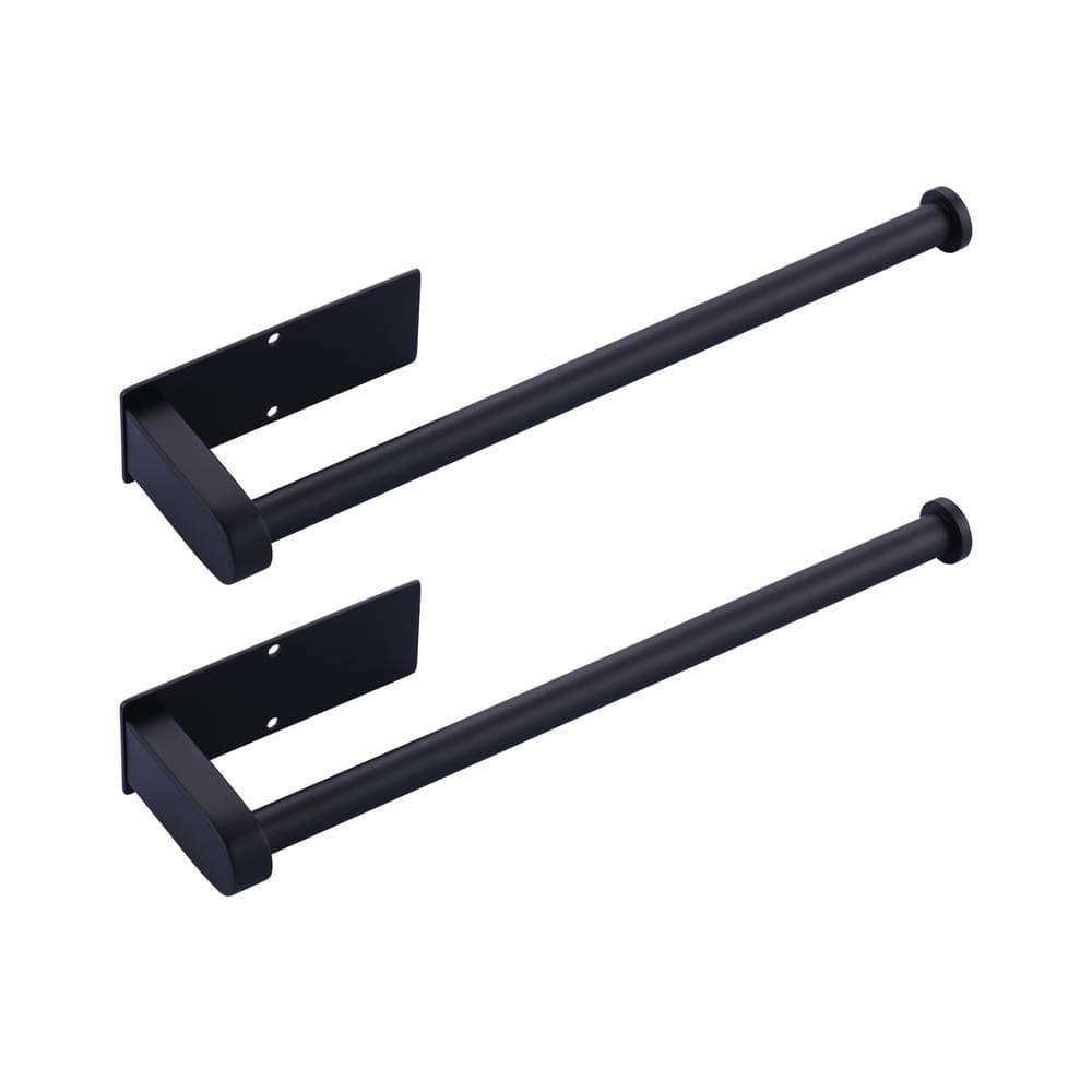 ALEASHA Wall Mounted Stainless Steel Towel Rack in Black