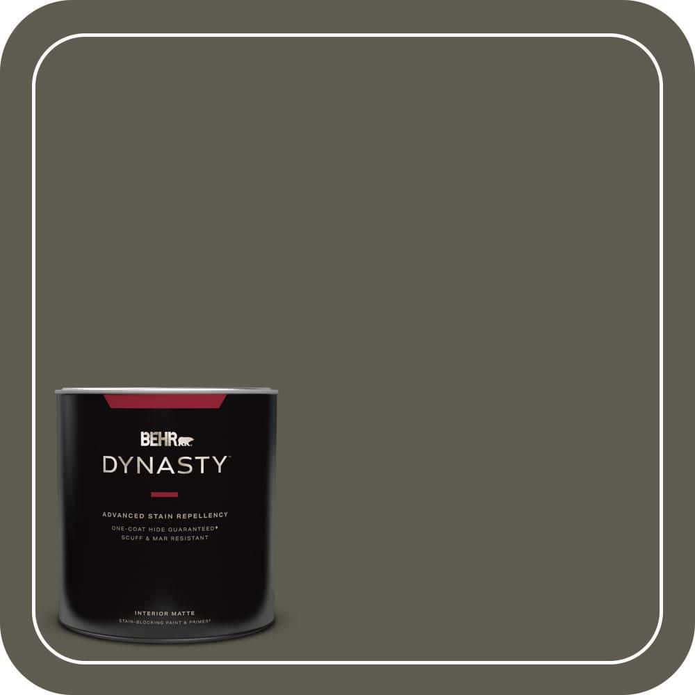 BEHR DYNASTY 1 qt. #N370-7 Night Mission One-Coat Hide Matte Interior Stain-Blocking Paint and Primer