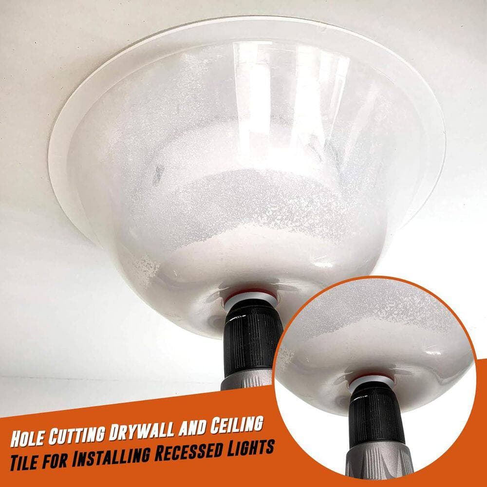Unbranded Silicone Dust Bowl for Hole Saw Accessories Installing Recessed Lights with Extra Metal Rings and Enhanced Visibility (2)