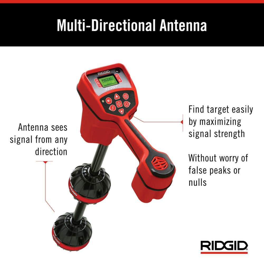 RIDGID NaviTrack Scout Underground Sonde & Cable Locator, Multidirectional Locating Device, Battery Operated or Rechargeable (3)