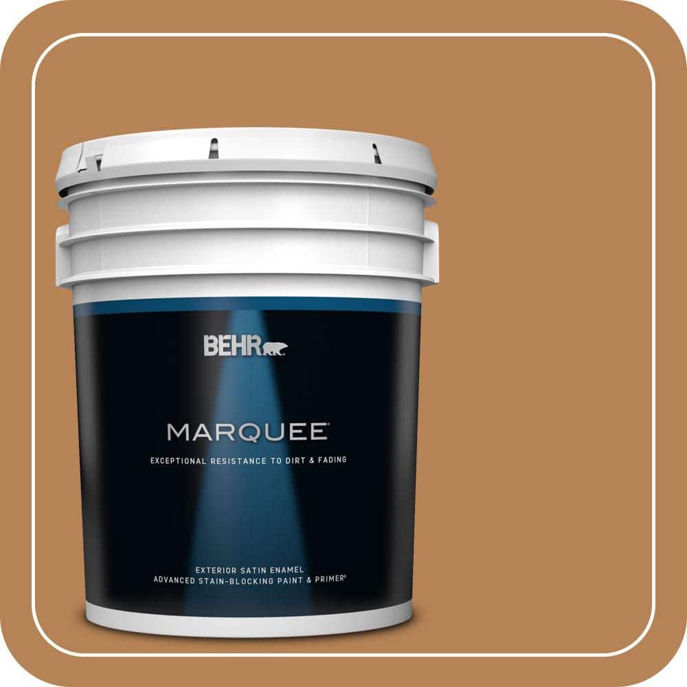 BEHR MARQUEE 5 gal. #S250-5 Roasted Cashew Satin Enamel Exterior Paint & Primer