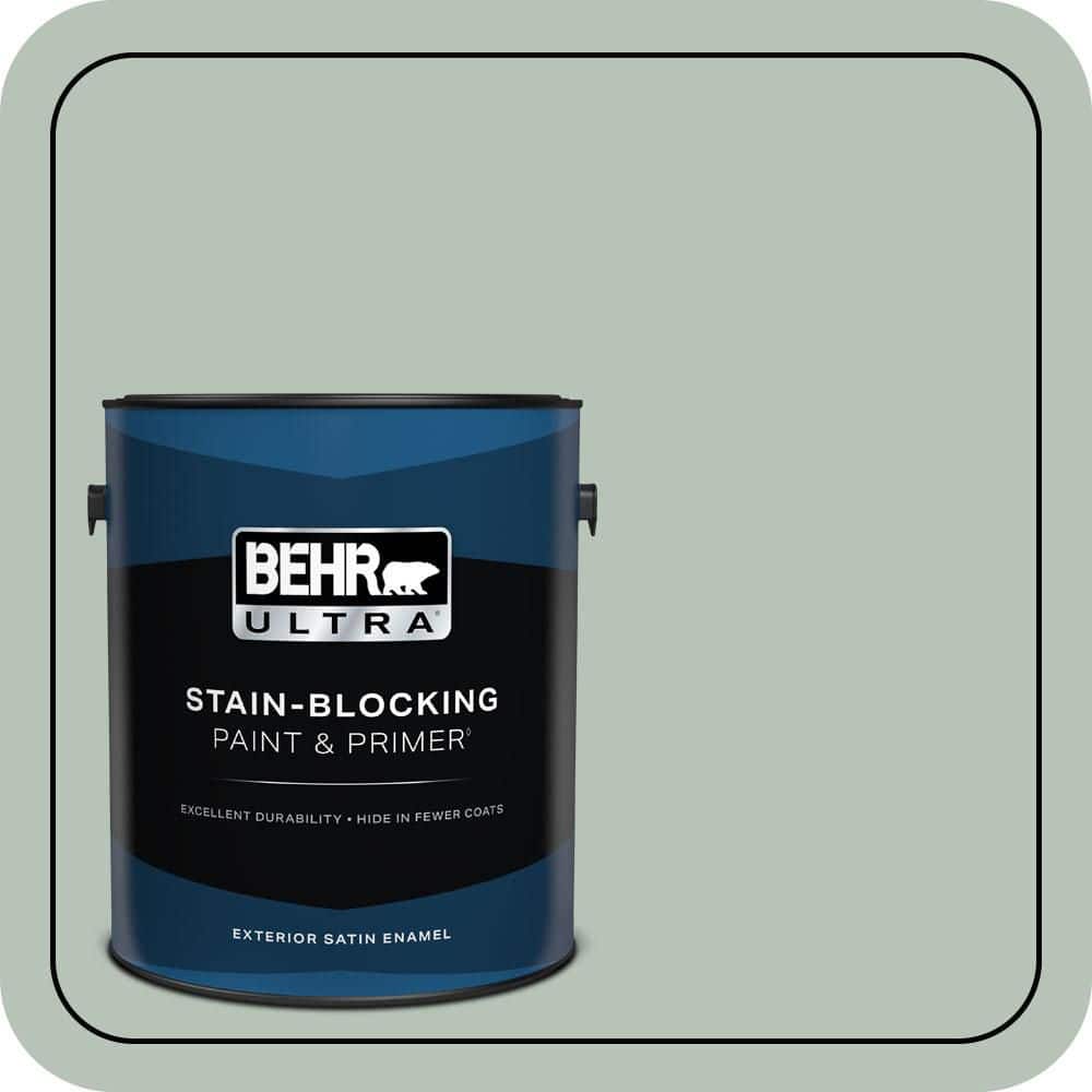 BEHR ULTRA 1 gal. #MQ6-18 Recycled Glass Satin Enamel Exterior Paint & Primer